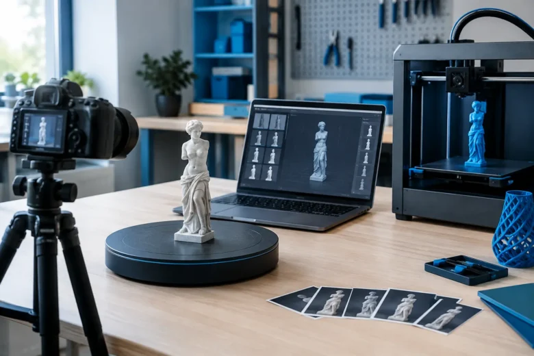 Illustration IA : Génération de fichiers 3D à partir de photos : méthodes, limites et usages